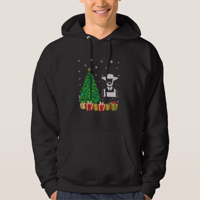 Moletom Farmer Xmas Tree Lighting Santa Hat Farmer Christe (Frente)
