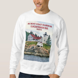 Moletom Farol de Casaco Harbor Queimado, Maine Sweatshirt