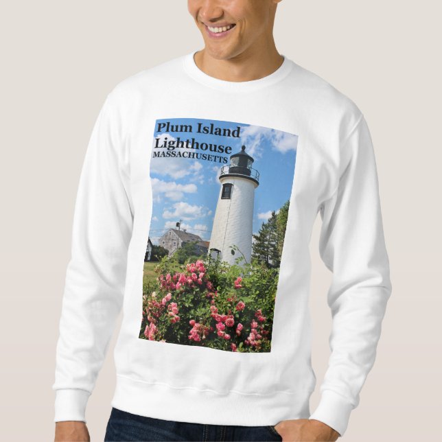Moletom Farol de Plum Island, Massachusetts Sweatshirt (Frente)