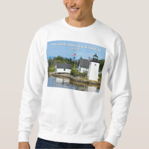 Moletom Farol de Ponto Grindle, Maine Sweatshirt