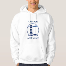 Moletom Farol náutico com Marinho de nome do capitão ou do