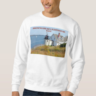 Moletom Farol principal dos marrons, Vinalhaven Maine