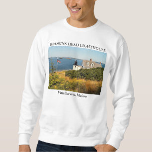 Moletom Farol principal dos marrons, Vinalhaven Maine