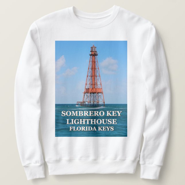 Moletom Farol Sombrero Key, Sweatshirt Florida Keys (Frente do Design)