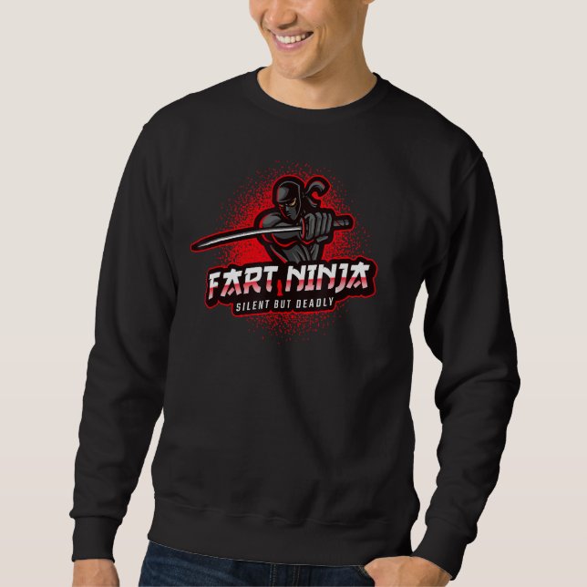 Moletom Fart Ninja Warrior Spy Silencioso Mas Mortal Gra (Frente)