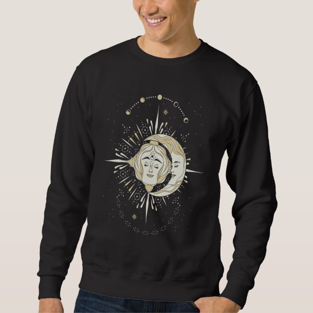 Moletom Fases da Lua Boho Sol Celestial Feitiçaria (Frente)