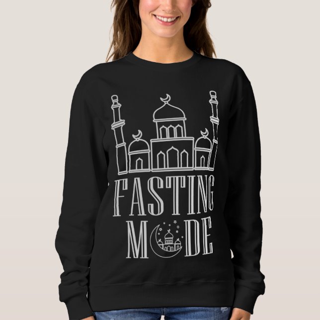 Moletom Fasting Mode Allah Religion Mosque Ramadan Koran I (Frente)