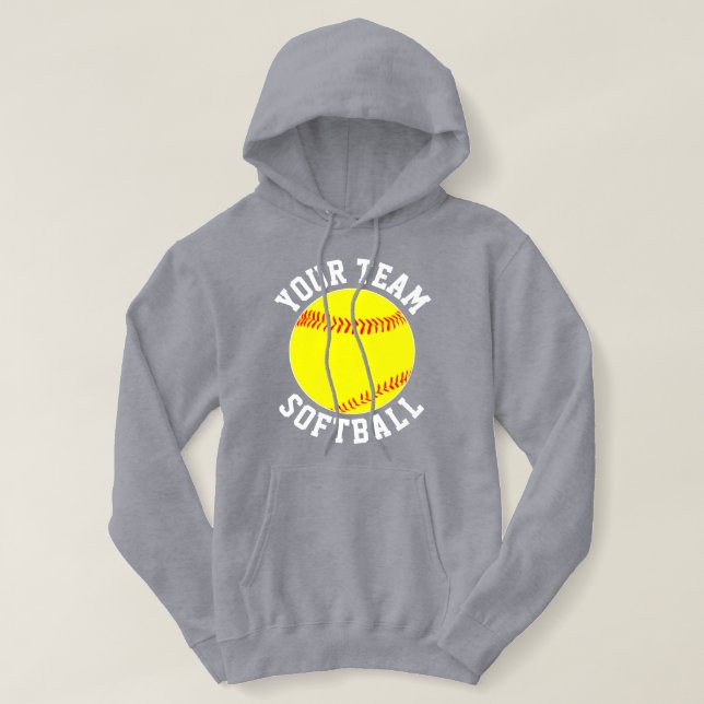 Moletom Fastpitball Equipe Personalizada Nome Mulher Despo (Frente do Design)