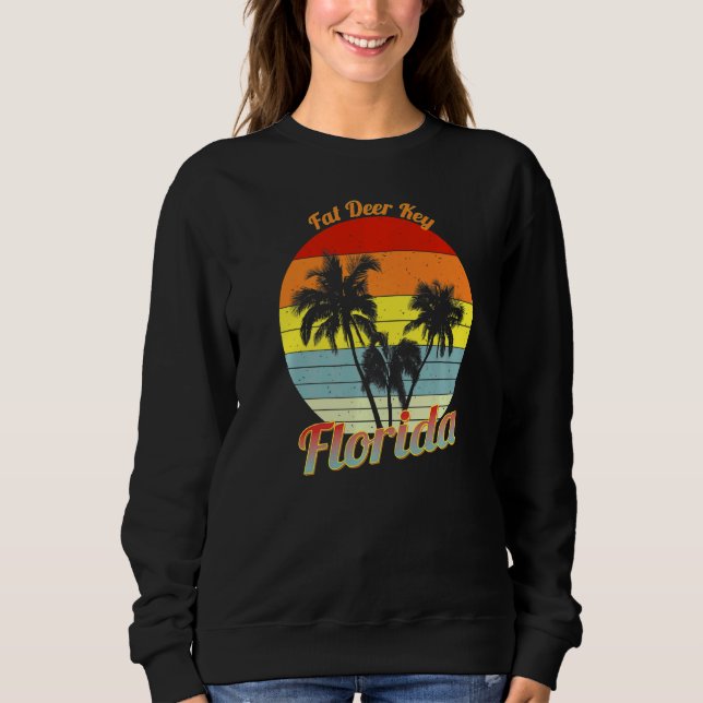 Moletom Fat Deer Key Flórida Retro Tropical Palm Trees Vac (Frente)