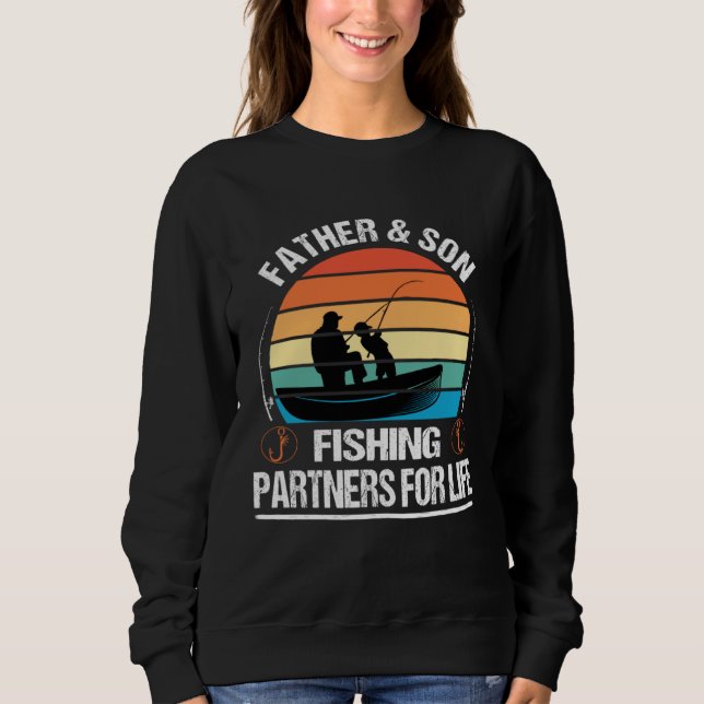 Moletom Father And Son Fishing Partners For Life Father s  (Frente)