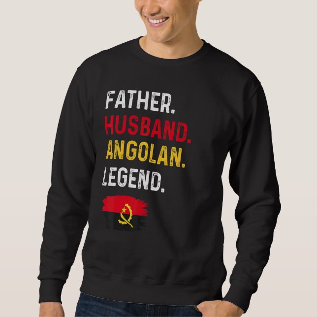 Moletom Father Husband Angolan Legend Proud Dad Angola Fla (Frente)