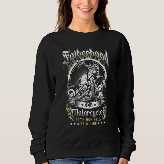 Moletom Fatherhood Motorcycles Biker Dad Motorcycle Father (Frente)