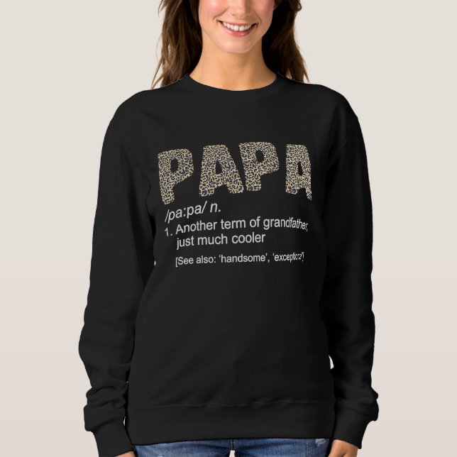 Moletom Fathers Day Papa Definition Grandpa Cool Grandfath (Frente)