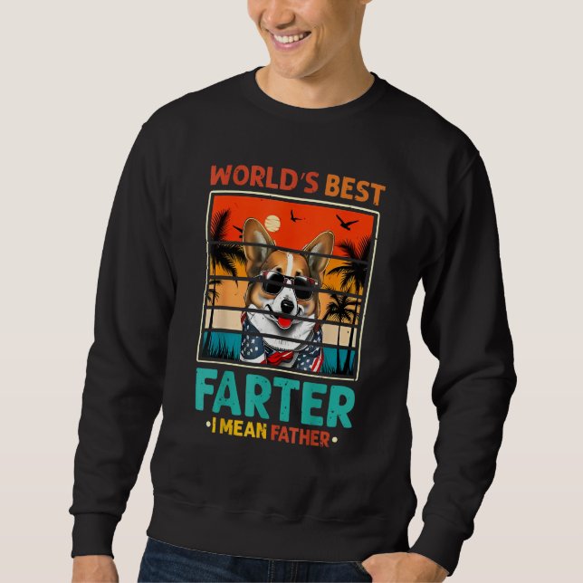 Moletom Father's Day Retro Dad World's Best Farter I Mean  (Frente)