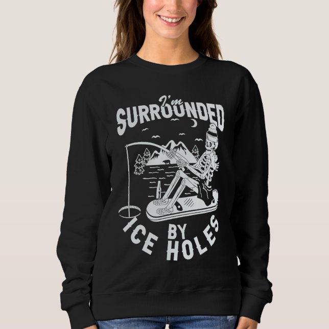 Moletom Father's Day Winter Fishing Fisherman Ice Hole (Frente)