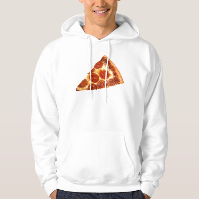Moletom Fatia de pizza de pepperoni clássica da SlipperyJo (Frente)