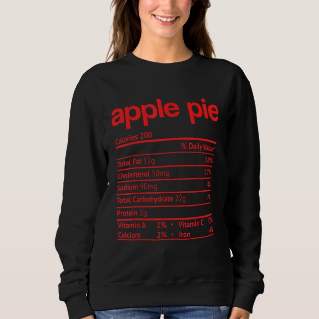 Moletom Fato de Nutrição da Apple Pie no Natal (Frente)