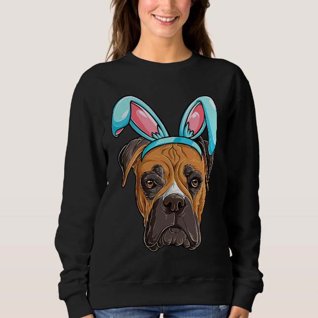 Moletom Fato de Orelhas de Coelho de Páscoa para Boxer Hom (Frente)