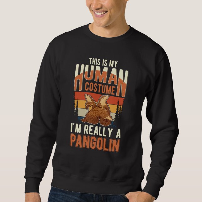 Moletom Fato de Pangolim Humano Halloween Pangolim (Frente)