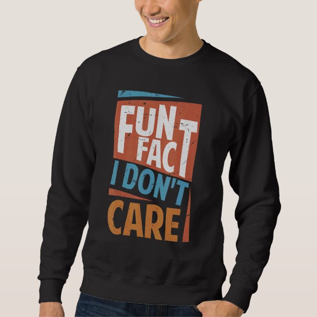 Moletom Fato divertido Não me importo com o Sarcasm Office (Frente)