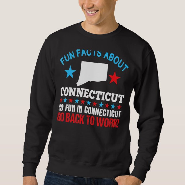 Moletom Fatos Divertidos Sobre O Connecticut Sem Divertime (Frente)