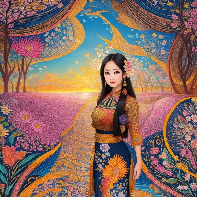 Moletom Fatos legal Sobre O Design De Batik Retro Bali - (Criador carregado)