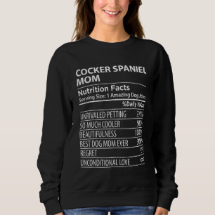 Moletom Fatos Nutricionais da Mãe do Cocker Spaniel Cocke