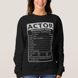 Moletom Fatos Nutricionais de Ator Humor Gráfico Sarcástic