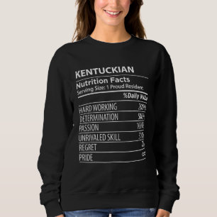 Moletom Fatos Nutricionais de Kentuckian Orgulho de Kentuc