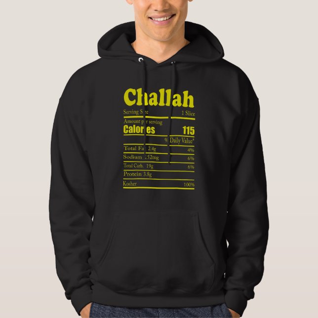 Moletom Fatos Nutricionais do Challah Dia de Ação de Graça (Frente)