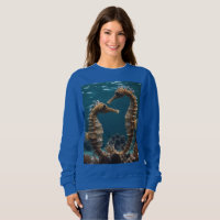 Fawn Romântico Cavalos-marinhos Sob O Oceano,