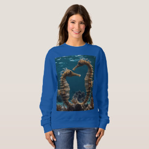 Moletom Fawn Romântico Cavalos-marinhos Sob O Oceano,