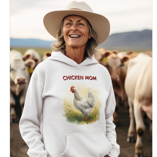 Moletom Fazenda da Mãe Frango Divertida  (Funny Chicken Mom Hobby Farm Sweater)