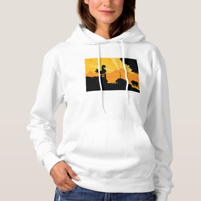 Moletom Fazenda de galos Paisagem Mulheres Hoodie (Frente)