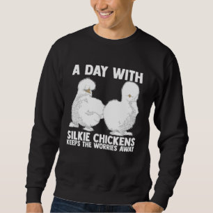 Moletom Fazendeiro Silkie Galinha Mamãe Galinha Sedosa Faz