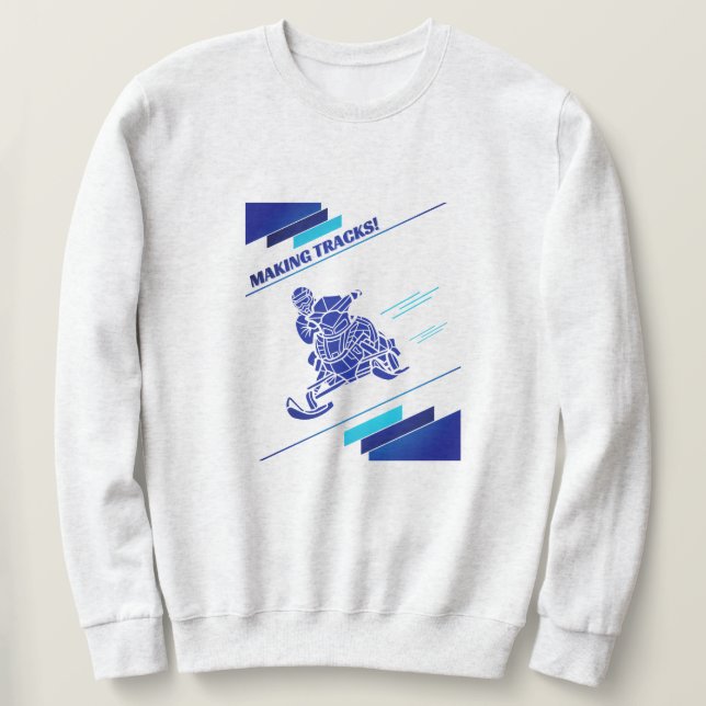 Moletom Fazer rasteja neve móvel azul esporte de inverno T (Frente do Design)