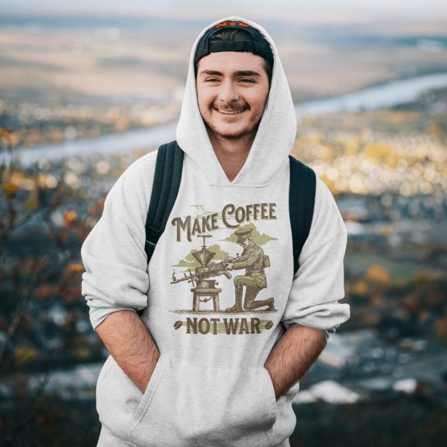 Moletom Fazer trabalho de arte gráfico de café (Modern retro artwork for coffee lovers. Men hoodies in grey background. New arrivals designed art.)