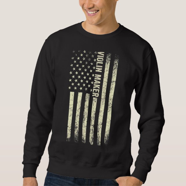 Moletom Fazer Violino Americano Flag (Frente)