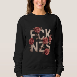 Moletom FCK NZS Floral Contra a Direita Sem Nazistas Lgbtq
