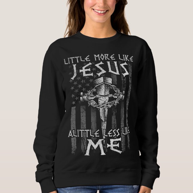 Moletom Fé Cristã em Cristo Mais como Jesus Menos Gosta (Frente)