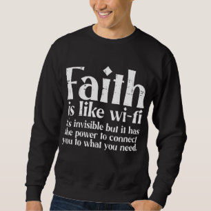 Moletom Fé É Como Deus Wifi Jesus Cristão Religioso M