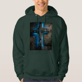 Moletom Fé em Cristo Apenas – Capuz com Cruz Metálica