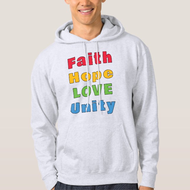 Moletom Fé Esperança Amor Unidade       (Frente)