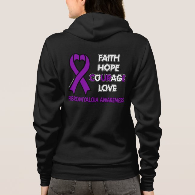 Moletom Fé Esperança Coragem Amor... Fibro (Verso)