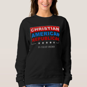 Moletom Fé Patriótica Americana Cristã Republicana