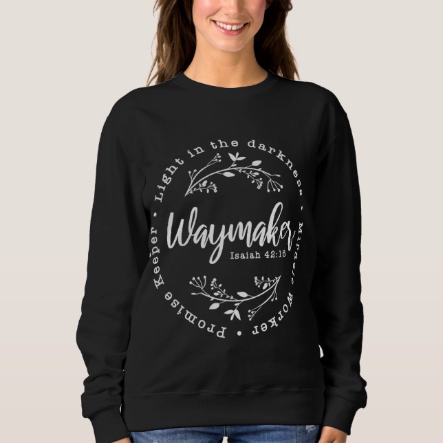 Moletom Fé Religiosa Cristã Jesus WayMaker Milagre W (Frente)