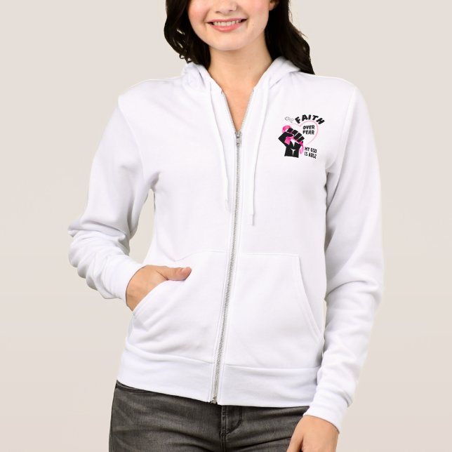 Moletom FÉ SOBRE O MEDO A Consciência do Cancer (Frente)