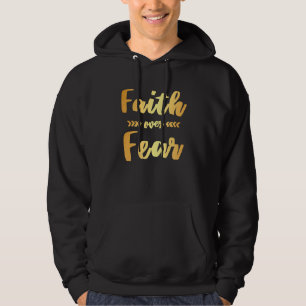 Moletom Fé sobre o medo da motivação cristã inspiradora