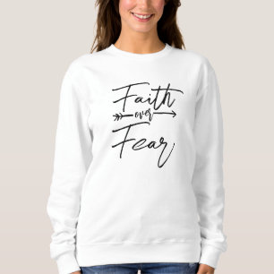 Moletom Fé sobre o Medo Hoodie - Cristão Inspirador