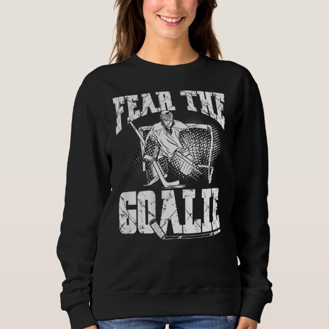 Moletom Fear The Goalie Backprint Hockey Player (Frente)